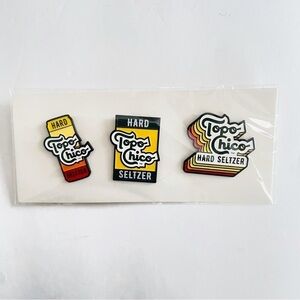 Topo Chico HARD SELTZER enamel pin 3 piece set NEW